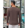 image:imageCOOFANDY Mens Long Sleeve Tee Shirts Crew Neck Casual Soft TeesBrown