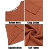 image:imageCOOFANDY Mens Long Sleeve Tee Shirts Crew Neck Casual Soft TeesCaramel