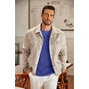 image:imageCOOFANDY Mens Long Sleeve Tee Shirts Crew Neck Casual Soft TeesHeather Blue