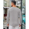 image:imageCOOFANDY Mens Long Sleeve Tee Shirts Crew Neck Casual Soft TeesLight Grey