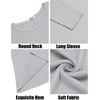 image:imageCOOFANDY Mens Long Sleeve Tee Shirts Crew Neck Casual Soft TeesLight Grey