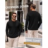 image:imageCOOFANDY Mens Long Sleeve Tee Shirts Knit Crew Neck Shirts Casual PulloverAblack