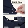 image:imageCOOFANDY Mens Long Sleeve Tee Shirts Knit Crew Neck Shirts Casual PulloverDark Blue