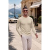 image:imageCOOFANDY Mens Long Sleeve Tee Shirts Knit Crew Neck Shirts Casual PulloverKhaki