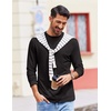 image:imageCOOFANDY Mens Long Sleeve Tee Shirts Stretch Crew Neck Tee Shirts Casual T Shirts for MenBlack