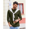 image:imageCOOFANDY Mens Long Sleeve Tee Shirts Stretch Crew Neck Tee Shirts Casual T Shirts for MenDark Army Green