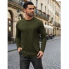 image:imageCOOFANDY Mens Long Sleeve Tee Shirts Stretch Crew Neck Tee Shirts Casual T Shirts for MenDark Army Green
