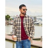 image:imageCOOFANDY Mens Long Sleeve Tee Shirts Stretch Crew Neck Tee Shirts Casual T Shirts for MenWine Red