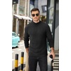 image:imageCOOFANDY Mens Mock Neck Sweater Lightweight Ribbed Knit Casual PulloverBlack