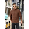 image:imageCOOFANDY Mens Mock Neck Sweater Lightweight Ribbed Knit Casual PulloverBrown