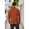 image:imageCOOFANDY Mens Mock Neck Sweater Lightweight Ribbed Knit Casual PulloverCaramel