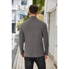 image:imageCOOFANDY Mens Mock Neck Sweater Lightweight Ribbed Knit Casual PulloverDark Gray