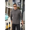 image:imageCOOFANDY Mens Mock Neck Sweater Lightweight Ribbed Knit Casual PulloverDark Gray