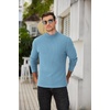 image:imageCOOFANDY Mens Mock Neck Sweater Lightweight Ribbed Knit Casual PulloverDark Navy Blue