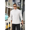 image:imageCOOFANDY Mens Mock Neck Sweater Lightweight Ribbed Knit Casual PulloverWhite
