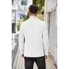 image:imageCOOFANDY Mens Mock Neck Sweater Lightweight Ribbed Knit Casual PulloverWhite