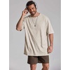 image:imageCOOFANDY Mens Oversized T Shirt Loose Fit Vintage Washed Tee Casual Streetwear Unisex Short Sleeve Heavy Cotton TopBeige