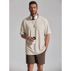 image:imageCOOFANDY Mens Oversized T Shirt Loose Fit Vintage Washed Tee Casual Streetwear Unisex Short Sleeve Heavy Cotton TopBeige