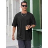 image:imageCOOFANDY Mens Oversized T Shirt Loose Fit Vintage Washed Tee Casual Streetwear Unisex Short Sleeve Heavy Cotton TopBlack