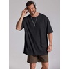 image:imageCOOFANDY Mens Oversized T Shirt Loose Fit Vintage Washed Tee Casual Streetwear Unisex Short Sleeve Heavy Cotton TopBlack