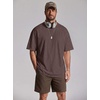 image:imageCOOFANDY Mens Oversized T Shirt Loose Fit Vintage Washed Tee Casual Streetwear Unisex Short Sleeve Heavy Cotton TopBrown