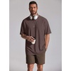 image:imageCOOFANDY Mens Oversized T Shirt Loose Fit Vintage Washed Tee Casual Streetwear Unisex Short Sleeve Heavy Cotton TopBrown