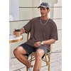 image:imageCOOFANDY Mens Oversized T Shirt Loose Fit Vintage Washed Tee Casual Streetwear Unisex Short Sleeve Heavy Cotton TopBrown