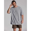 image:imageCOOFANDY Mens Oversized T Shirt Loose Fit Vintage Washed Tee Casual Streetwear Unisex Short Sleeve Heavy Cotton TopLight Grey