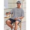 image:imageCOOFANDY Mens Oversized T Shirt Loose Fit Vintage Washed Tee Casual Streetwear Unisex Short Sleeve Heavy Cotton TopLight Grey