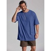 image:imageCOOFANDY Mens Oversized T Shirt Loose Fit Vintage Washed Tee Casual Streetwear Unisex Short Sleeve Heavy Cotton TopNavy Blue