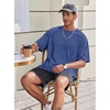 image:imageCOOFANDY Mens Oversized T Shirt Loose Fit Vintage Washed Tee Casual Streetwear Unisex Short Sleeve Heavy Cotton TopNavy Blue