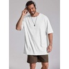 image:imageCOOFANDY Mens Oversized T Shirt Loose Fit Vintage Washed Tee Casual Streetwear Unisex Short Sleeve Heavy Cotton TopWhite