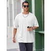 image:imageCOOFANDY Mens Oversized T Shirt Loose Fit Vintage Washed Tee Casual Streetwear Unisex Short Sleeve Heavy Cotton TopWhite