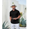 image:imageCOOFANDY Mens Polo Shirt Casual Short Sleeve Textured Knit Polo Golf ShirtsBlack