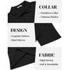 image:imageCOOFANDY Mens Polo Shirt Casual Short Sleeve Textured Knit Polo Golf ShirtsBlack