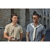 image:imageCOOFANDY Mens Polo Shirt Casual Short Sleeve Textured Knit Polo Golf ShirtsGray Blue