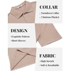 image:imageCOOFANDY Mens Polo Shirt Casual Short Sleeve Textured Knit Polo Golf ShirtsKhaki