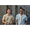 image:imageCOOFANDY Mens Polo Shirt Casual Short Sleeve Textured Knit Polo Golf ShirtsLight Blue