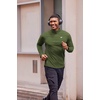 image:imageCOOFANDY Mens Quarter Zip Pullover Long Sleeve Athletic Running Shirts Quick Dry Lightweight Tennis GolfArmy Green