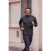 image:imageCOOFANDY Mens Quarter Zip Pullover Long Sleeve Athletic Running Shirts Quick Dry Lightweight Tennis GolfDark Gray