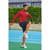 image:imageCOOFANDY Mens Quarter Zip Pullover Long Sleeve Athletic Running Shirts Quick Dry Lightweight Tennis GolfRed