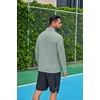 image:imageCOOFANDY Mens Quarter Zip Pullover Long Sleeve Athletic Running Shirts Quick Dry Lightweight Tennis GolfSage Green