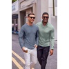 image:imageCOOFANDY Mens Quarter Zip Pullover Long Sleeve Athletic Running Shirts Quick Dry Lightweight Tennis GolfSage Green