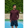 image:imageCOOFANDY Mens Quarter Zip Pullover Long Sleeve Athletic Running Shirts Quick Dry Lightweight Tennis GolfWine Red