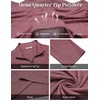 image:imageCOOFANDY Mens Quarter Zip Pullover Long Sleeve Golf Pullover LightweightDark Red