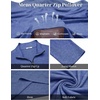 image:imageCOOFANDY Mens Quarter Zip Pullover Long Sleeve Golf Pullover LightweightSapphire Blue