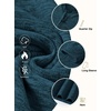 image:imageCOOFANDY Mens Quarter Zip Pullover Sweater Regular Fit Fleece SweatshirtDark Blue