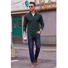 image:imageCOOFANDY Mens Quarter Zip Pullover Sweater Regular Fit Fleece SweatshirtDark Green