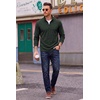 image:imageCOOFANDY Mens Quarter Zip Pullover Sweater Regular Fit Fleece SweatshirtGreen
