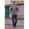 image:imageCOOFANDY Mens Quarter Zip Pullover Sweater Regular Fit Fleece SweatshirtGrey